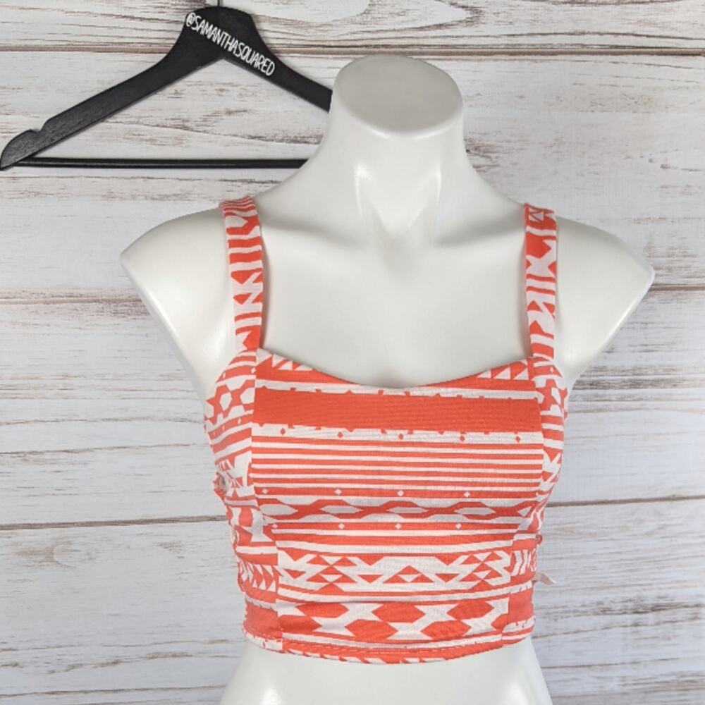 Charlotte Ruse Aztec Print Cutout Crop Top Tanktop sz XS
